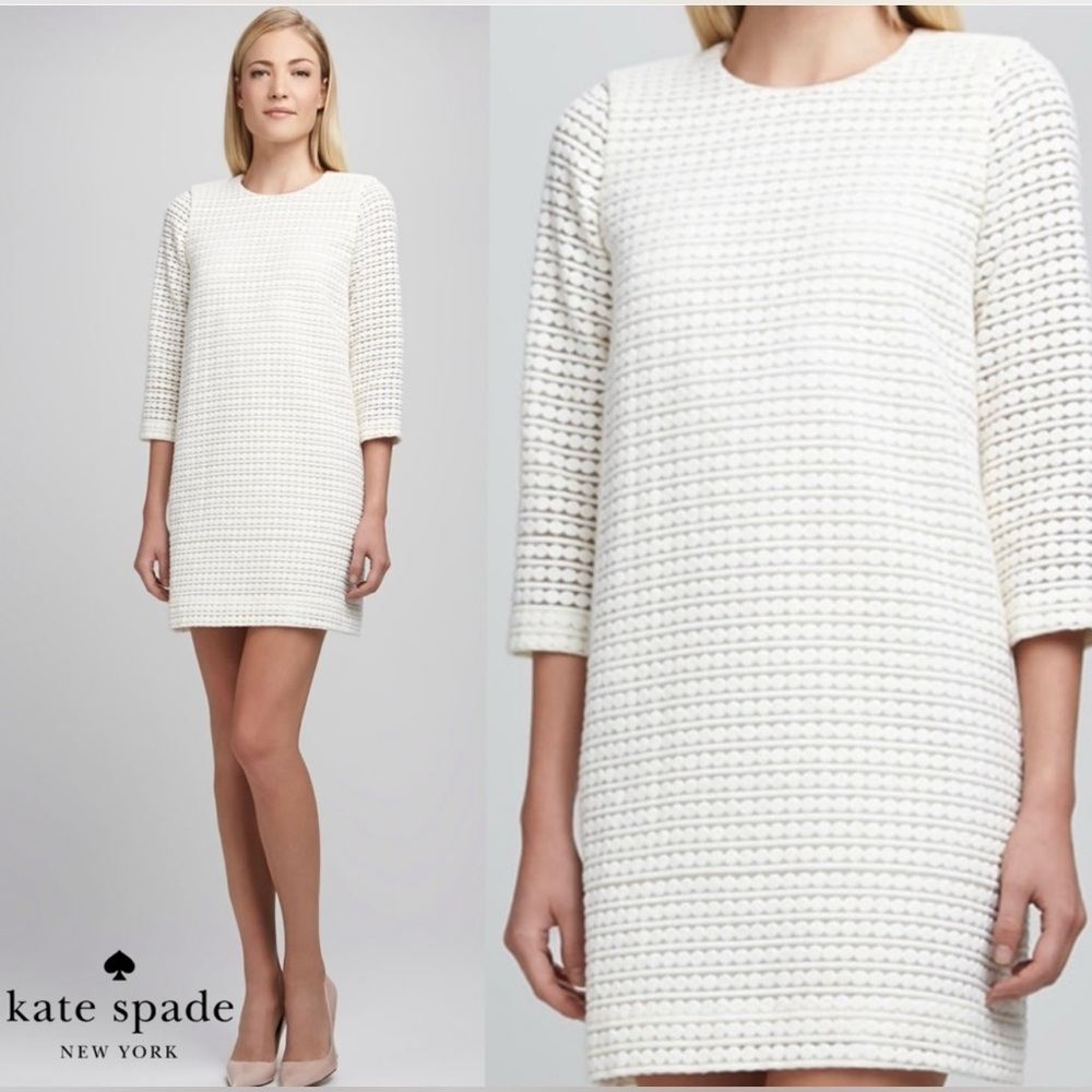 kate spade White Textured Dress
